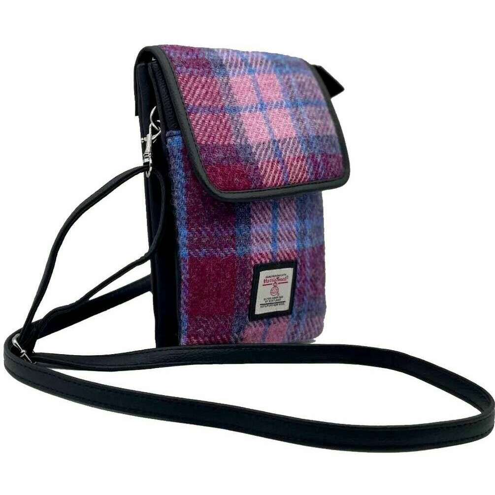 Maccessori Harris Tweed Mini Crossbody Bag - Pastel Pink/Purple