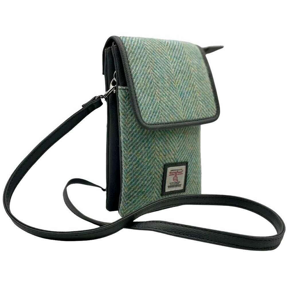 Maccessori Harris Tweed Mini Crossbody Bag - Turquoise Blue - Image 3