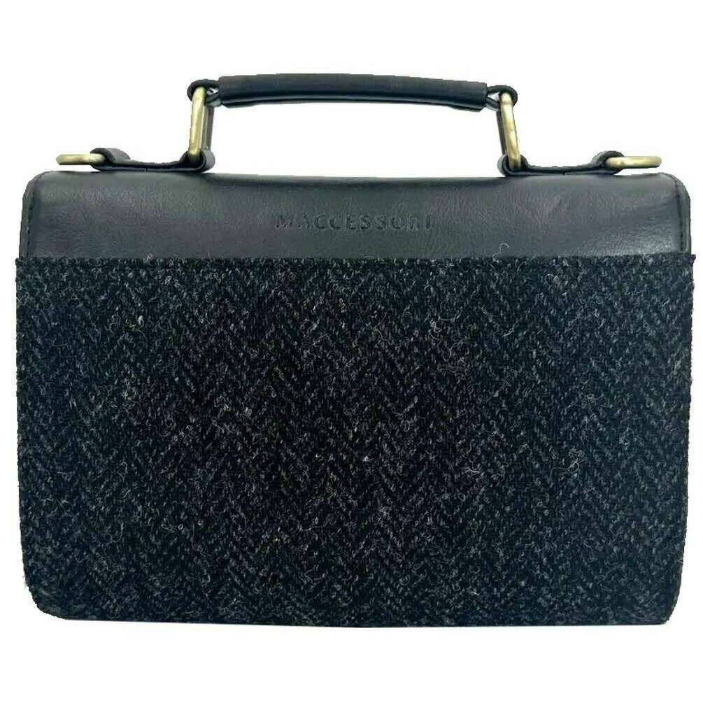 Maccessori Harris Tweed Mini Day Bag - Charcoal Grey - Image 2