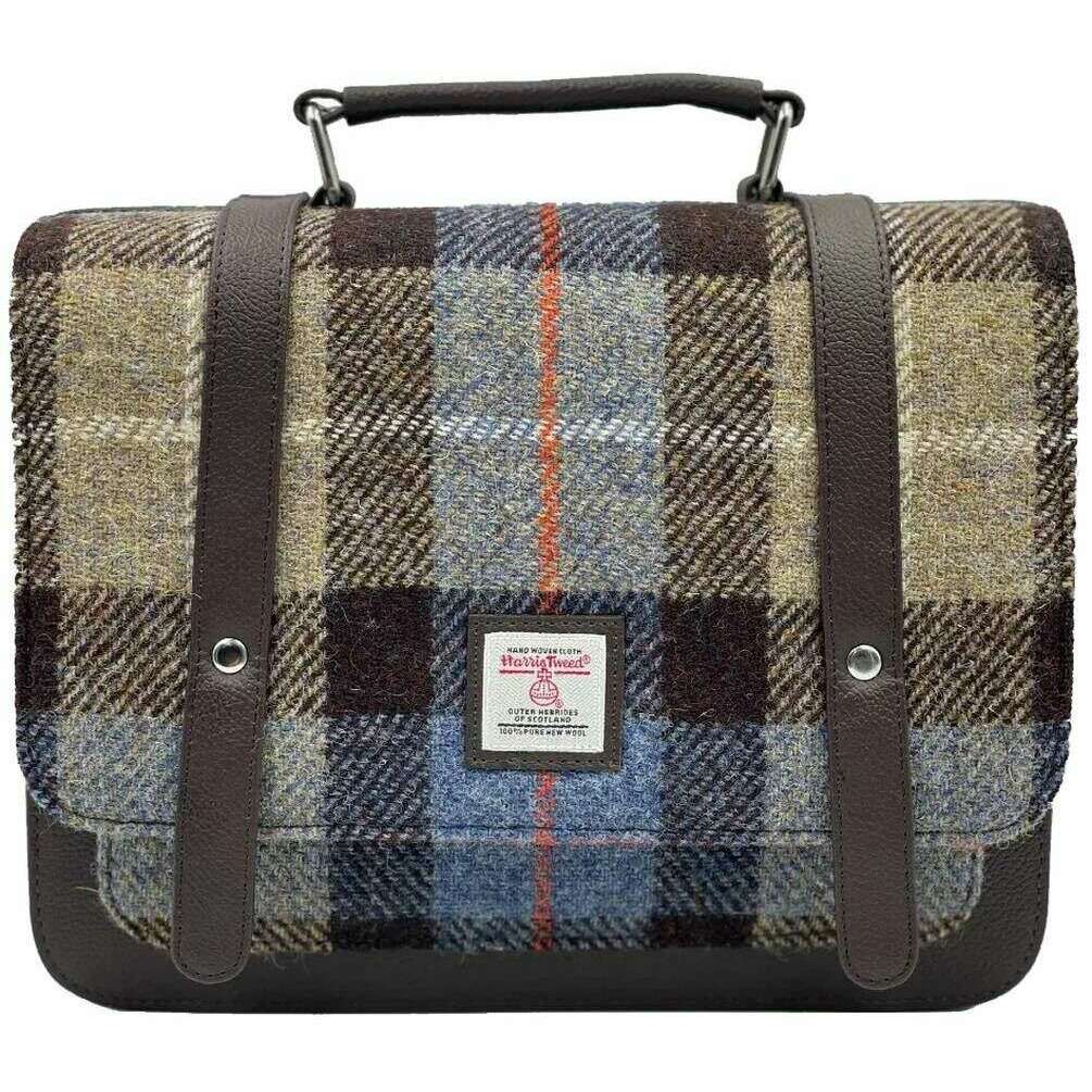 Maccessori Harris Tweed Mini Messenger Bag - Brown/Grey