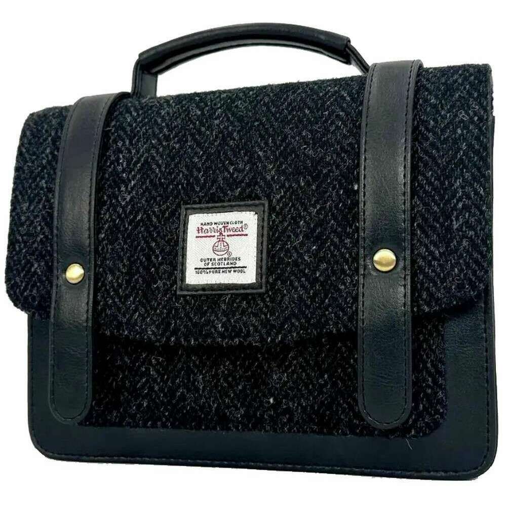 Maccessori Harris Tweed Mini Messenger Bag - Charcoal Grey