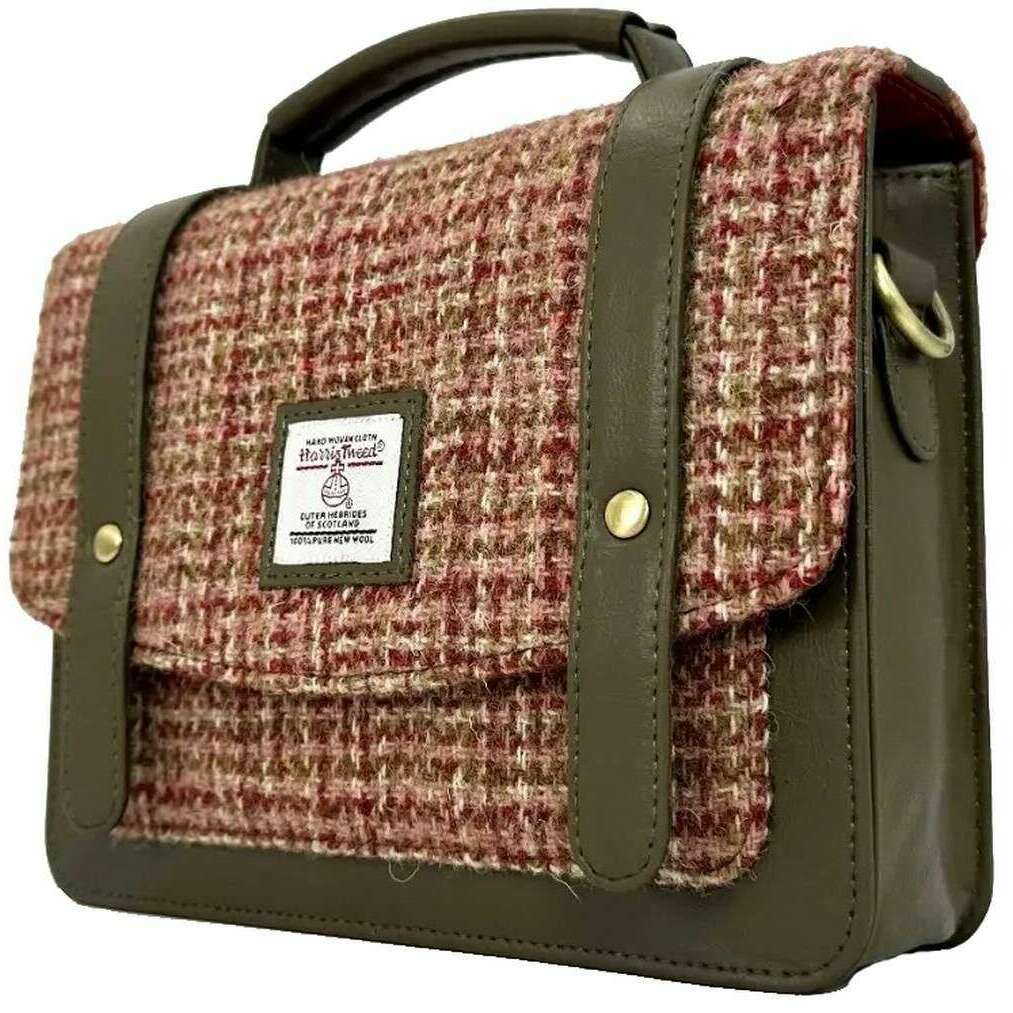 Maccessori Harris Tweed Mini Messenger Bag - Maple Red