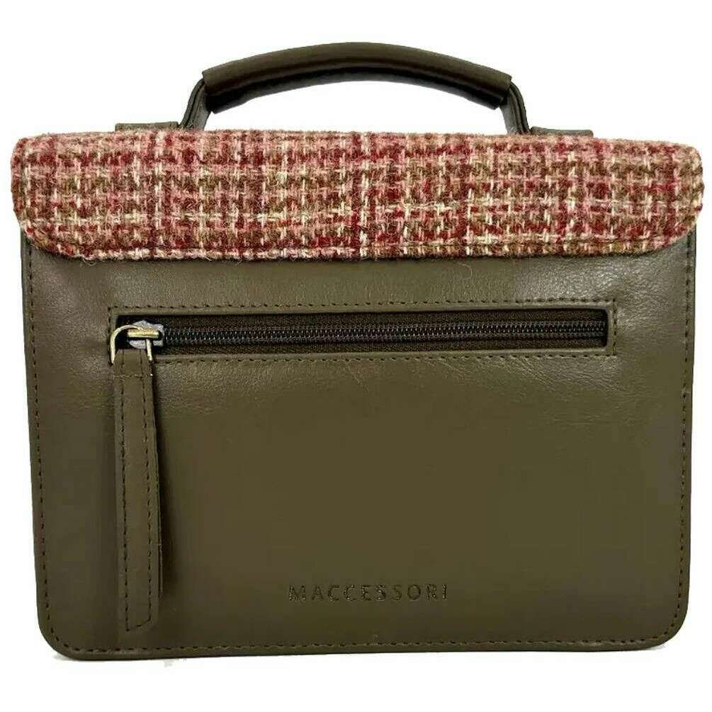 Maccessori Harris Tweed Mini Messenger Bag - Maple Red - Image 2