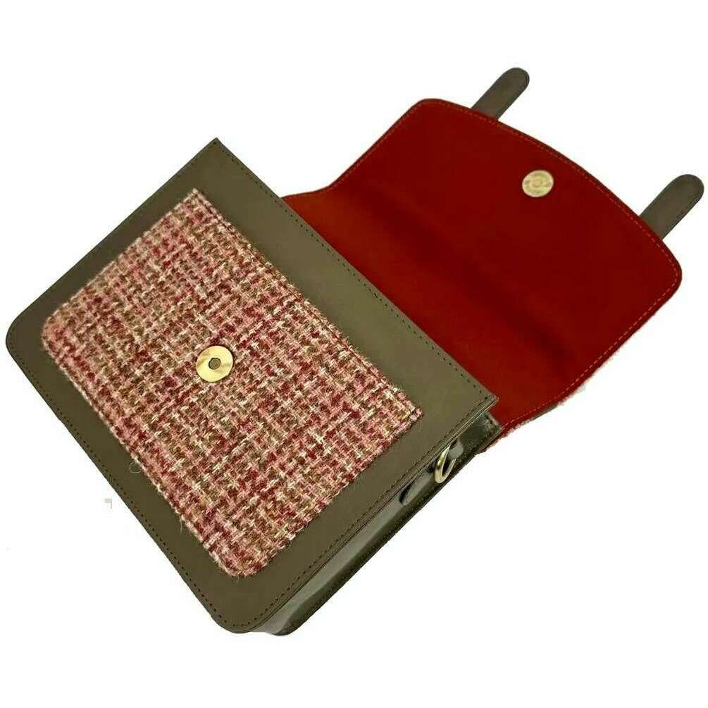 Maccessori Harris Tweed Mini Messenger Bag - Maple Red - Image 3