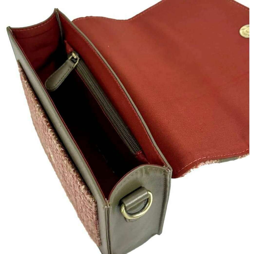 Maccessori Harris Tweed Mini Messenger Bag - Maple Red - Image 4