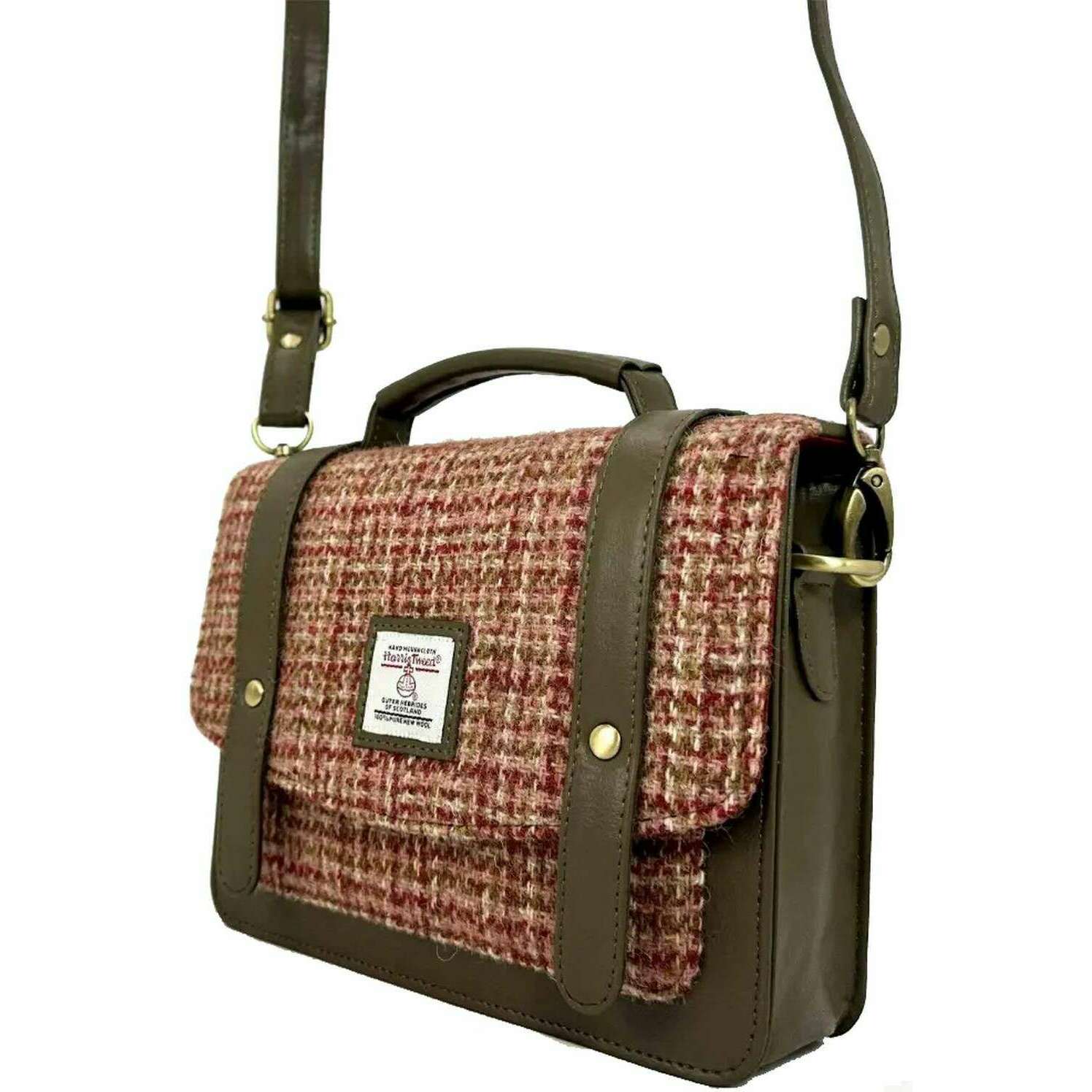 Maccessori Harris Tweed Mini Messenger Bag - Maple Red - Image 5