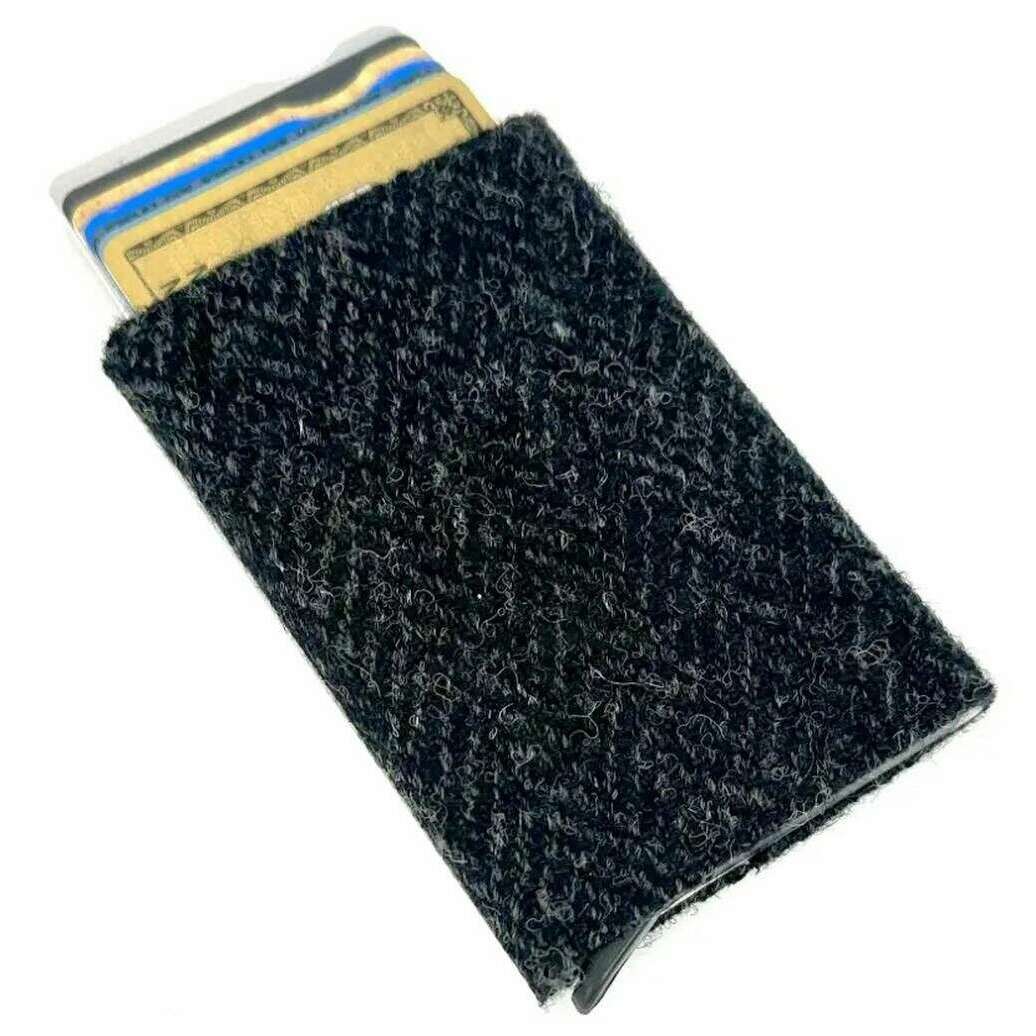 Maccessori Harris Tweed Pop Up Card Holder - Charcoal Grey - Image 3