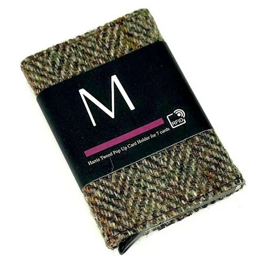 Maccessori Harris Tweed Pop Up Card Holder - Country Green - Image 4