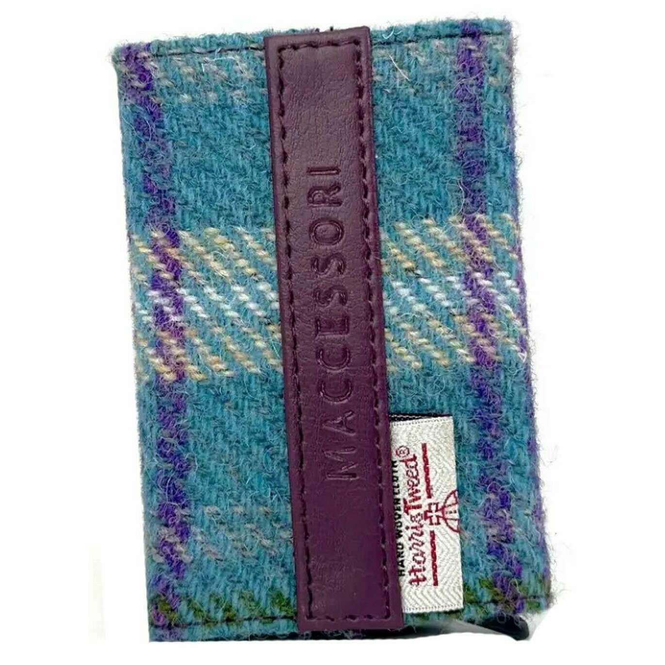 Maccessori Harris Tweed Pop Up Card Holder - Purple/Green