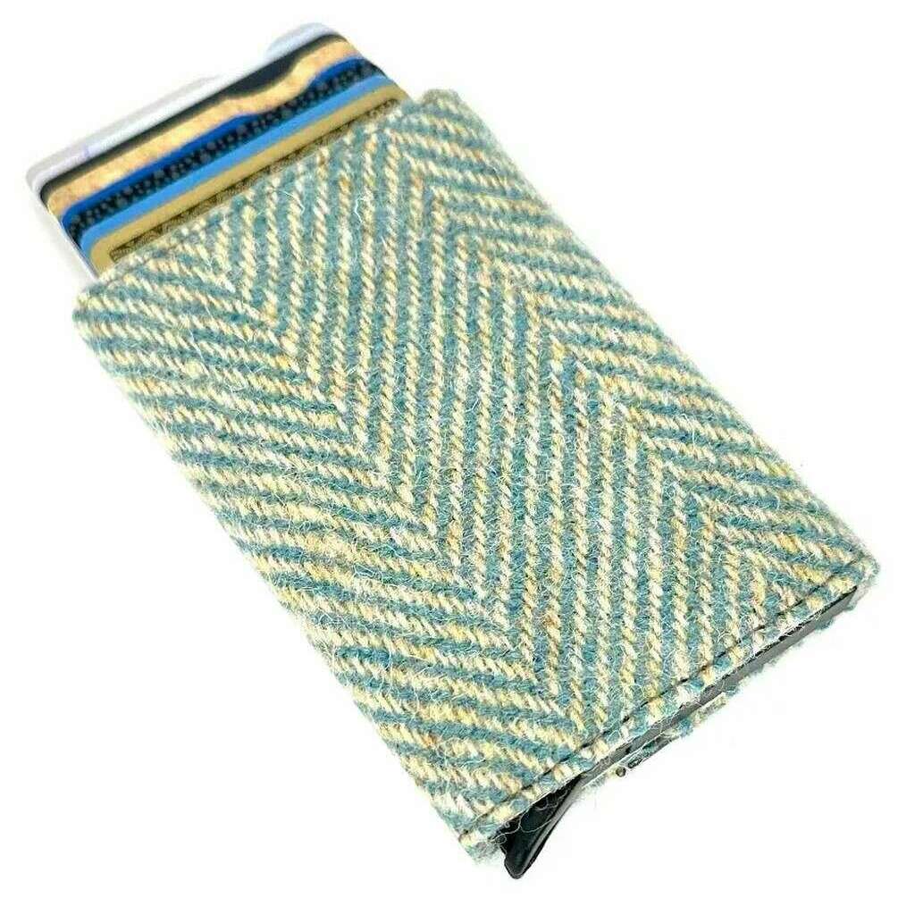 Maccessori Harris Tweed Pop Up Card Holder - Turquoise Blue - Image 3