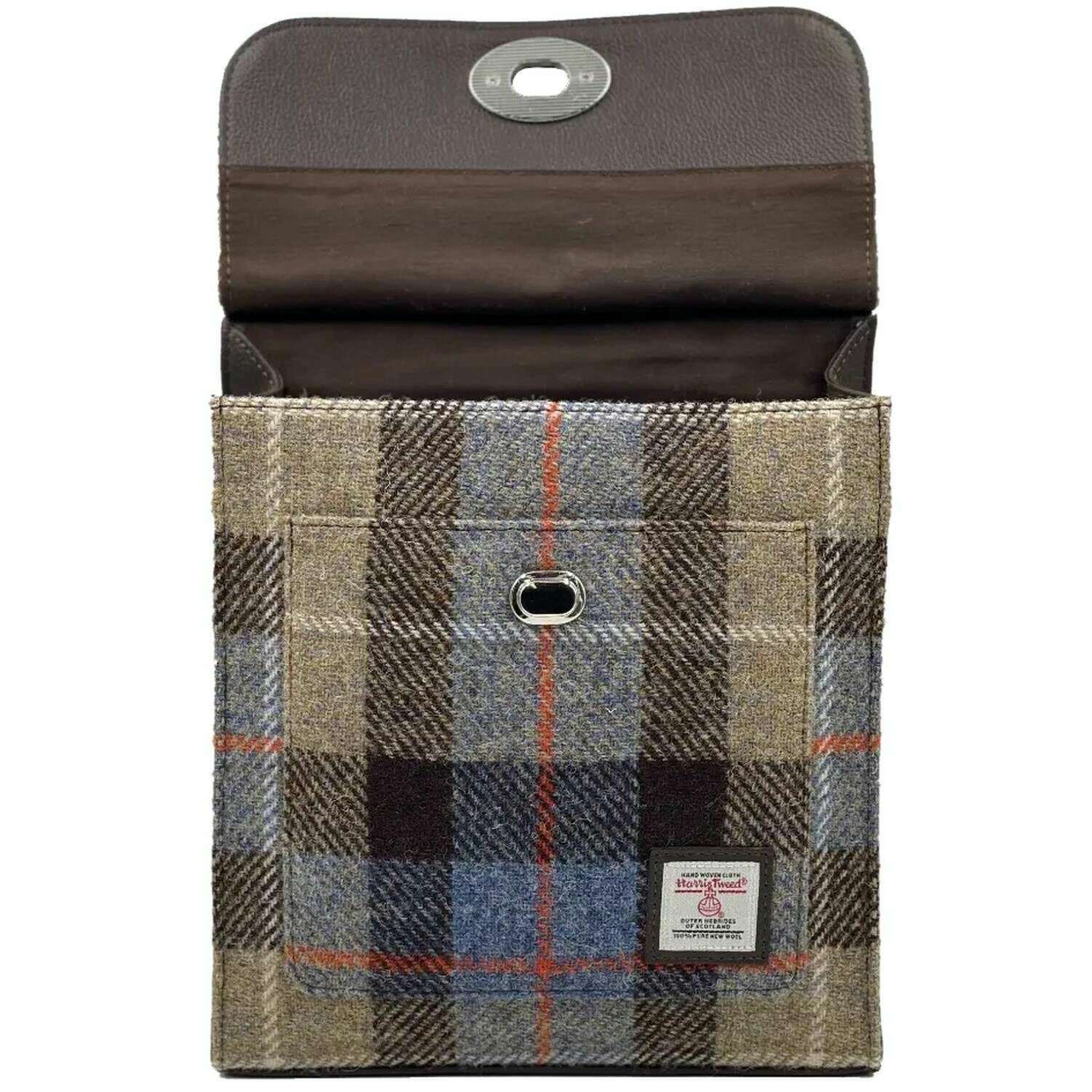 Maccessori Harris Tweed Satchel Bag - Brown/Grey - Image 3