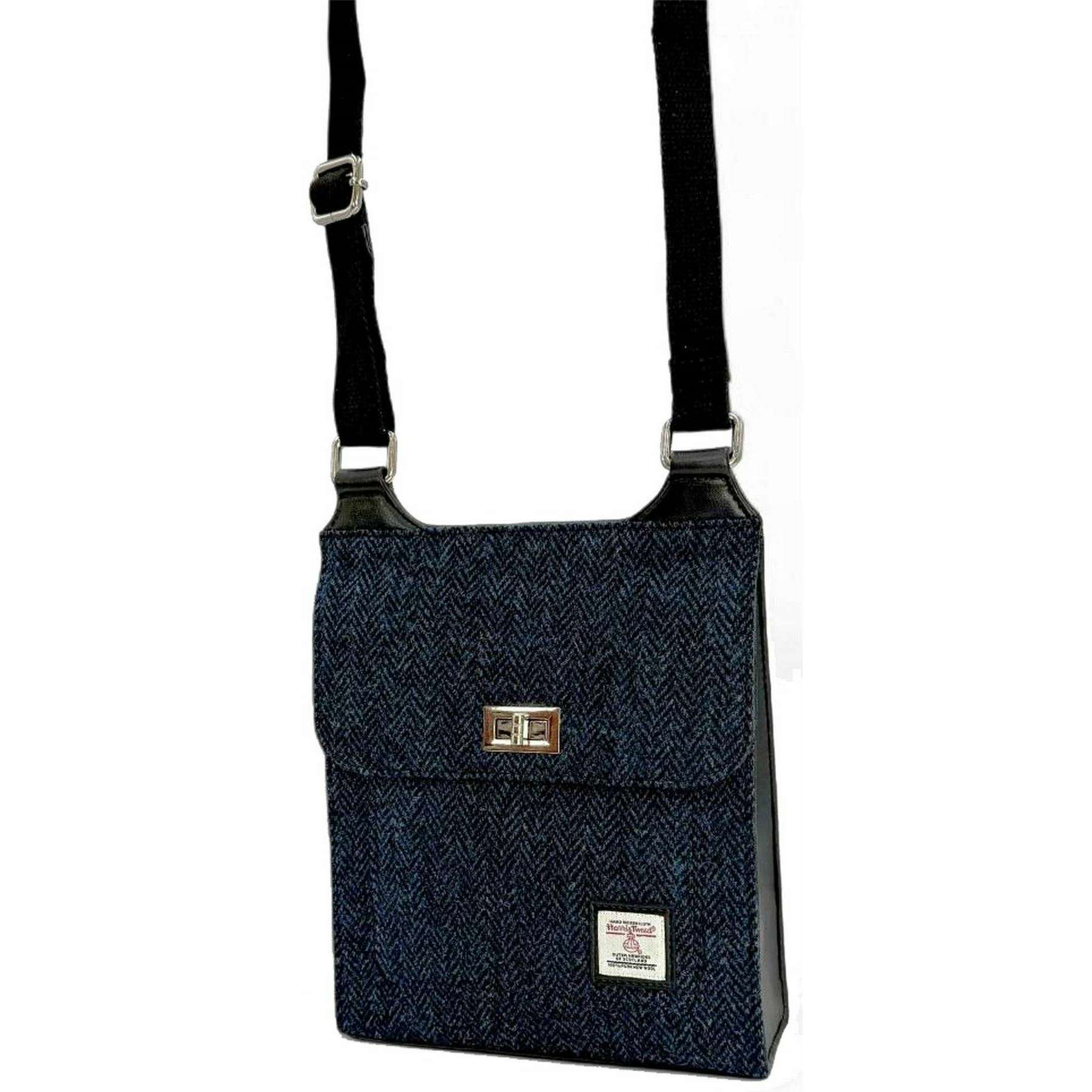 Maccessori Harris Tweed Satchel Bag - Navy - Image 4