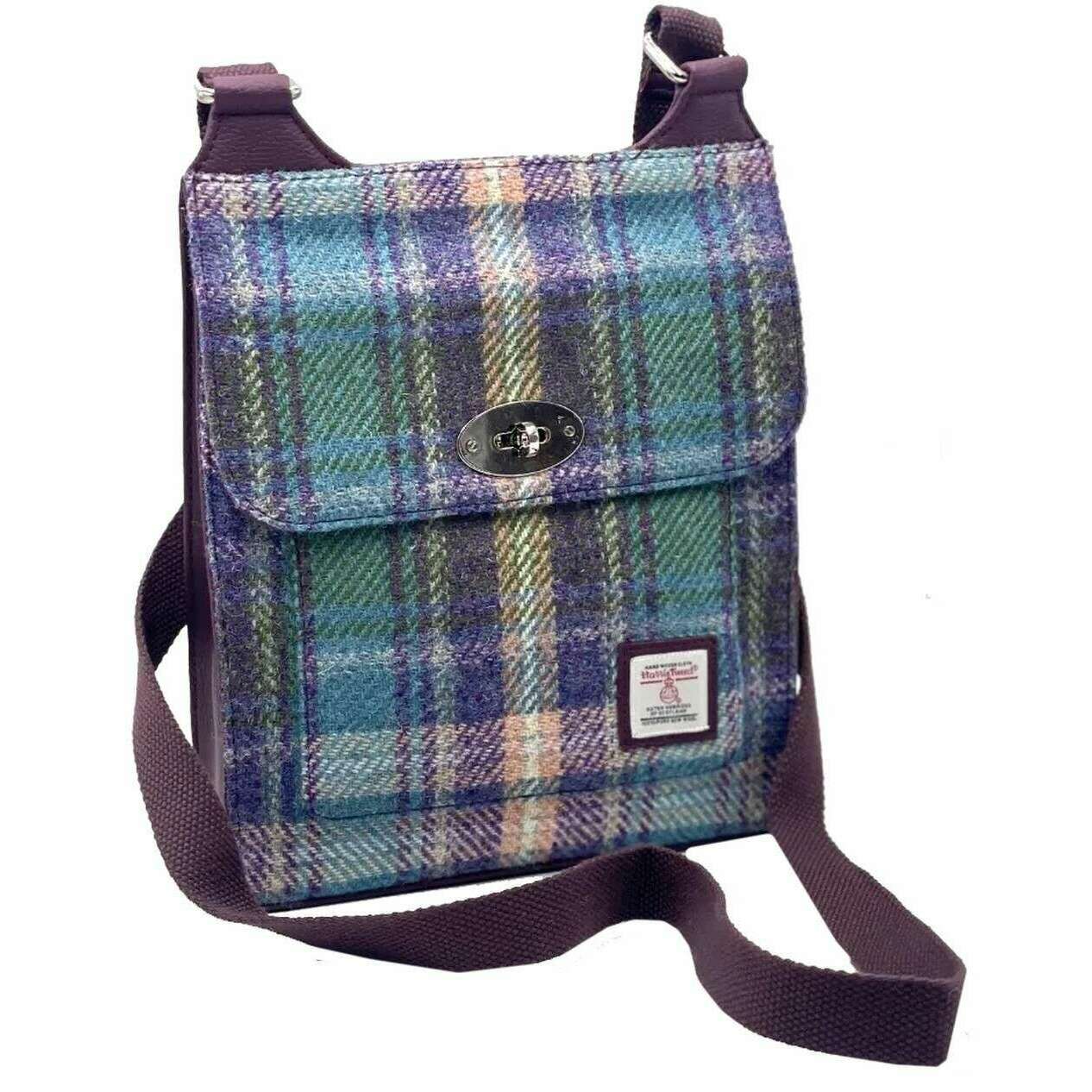 Maccessori Harris Tweed Satchel Bag - Purple/Green - Image 4