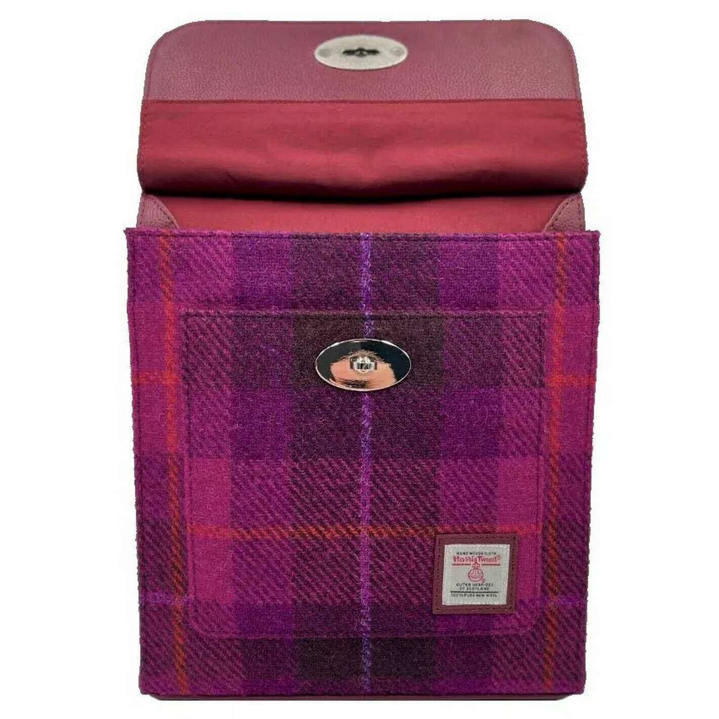 Maccessori Harris Tweed Satchel Bag - Purple/Pink - Image 3