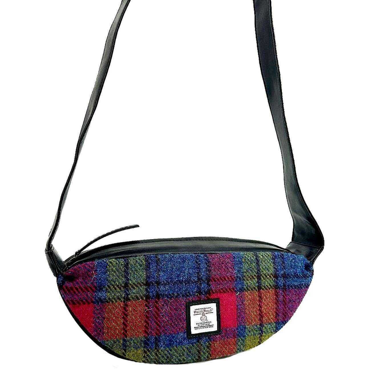 Maccessori Harris Tweed Sling Bag - Blue/Pink