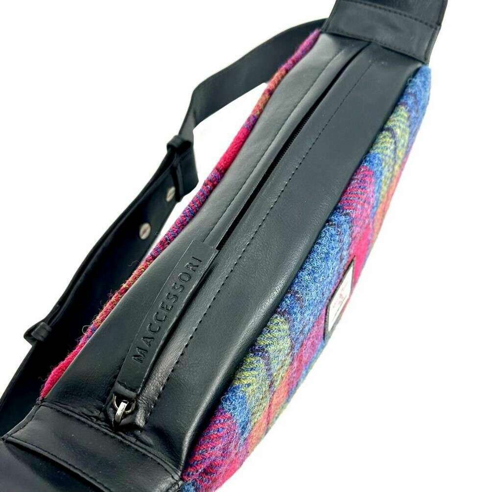 Maccessori Harris Tweed Sling Bag - Blue/Pink - Image 3
