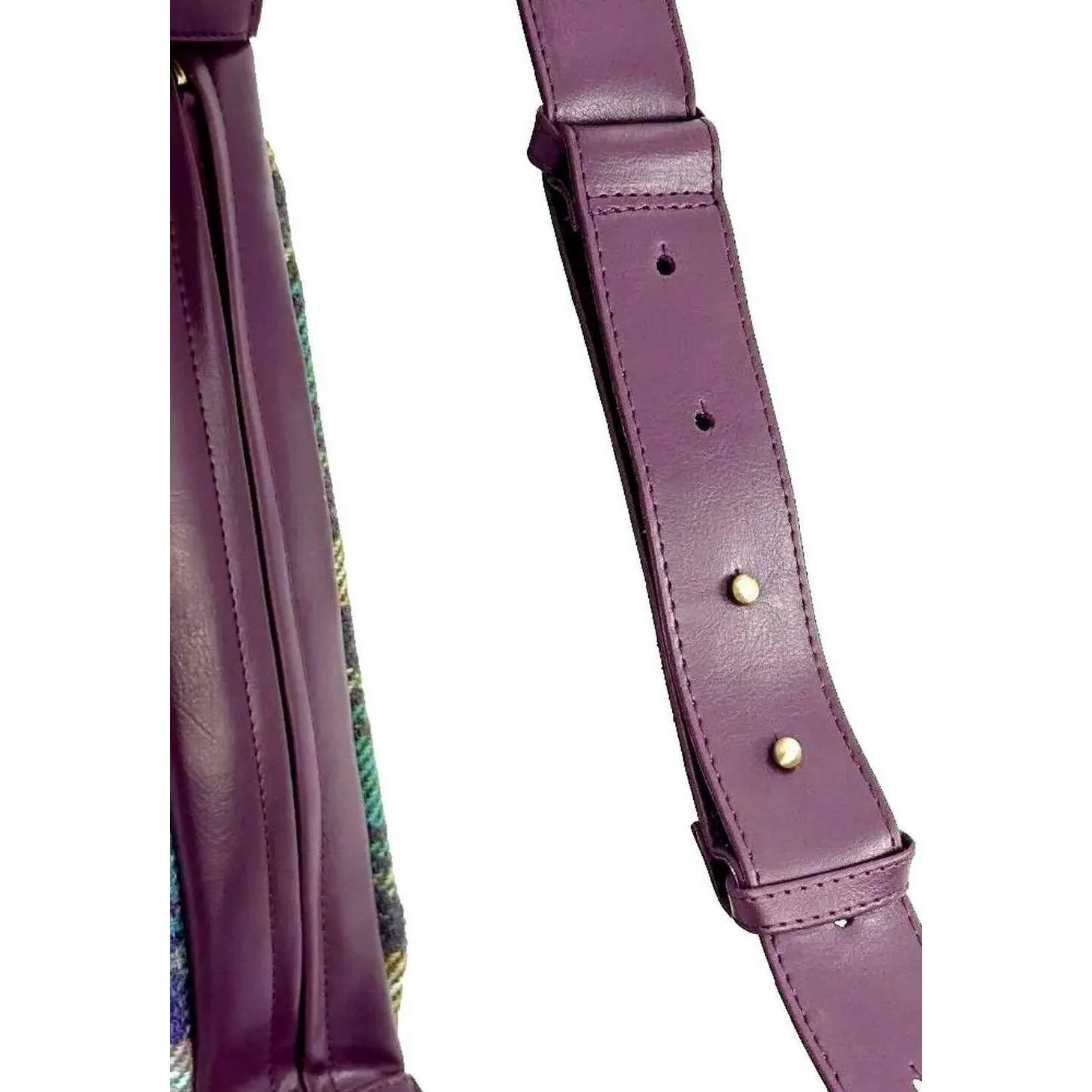 Maccessori Harris Tweed Sling Bag - Green/Purple - Image 5