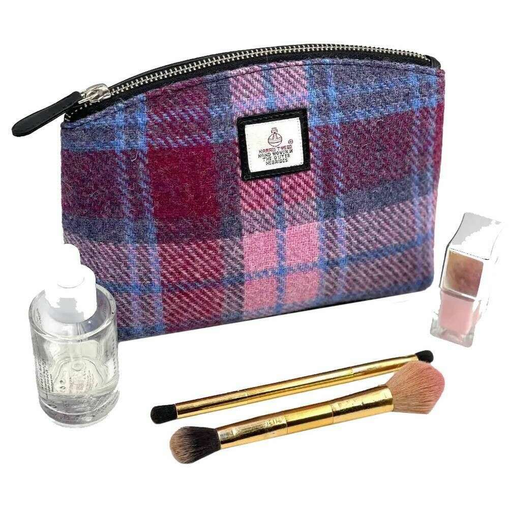 Maccessori Harris Tweed Small Cosmetic Pouch - Pastel Pink - Image 3