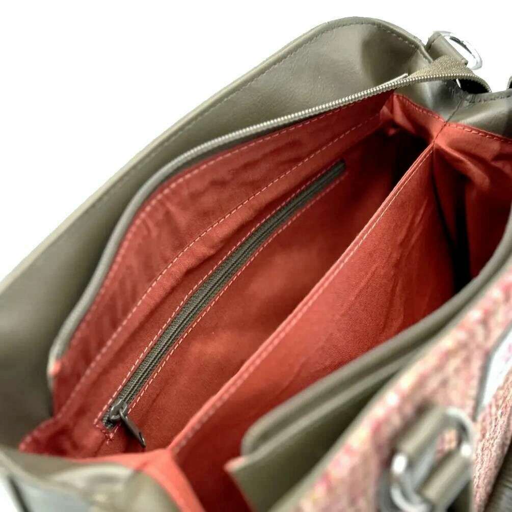 Maccessori Harris Tweed Top Handle Bag - Maple Red - Image 3