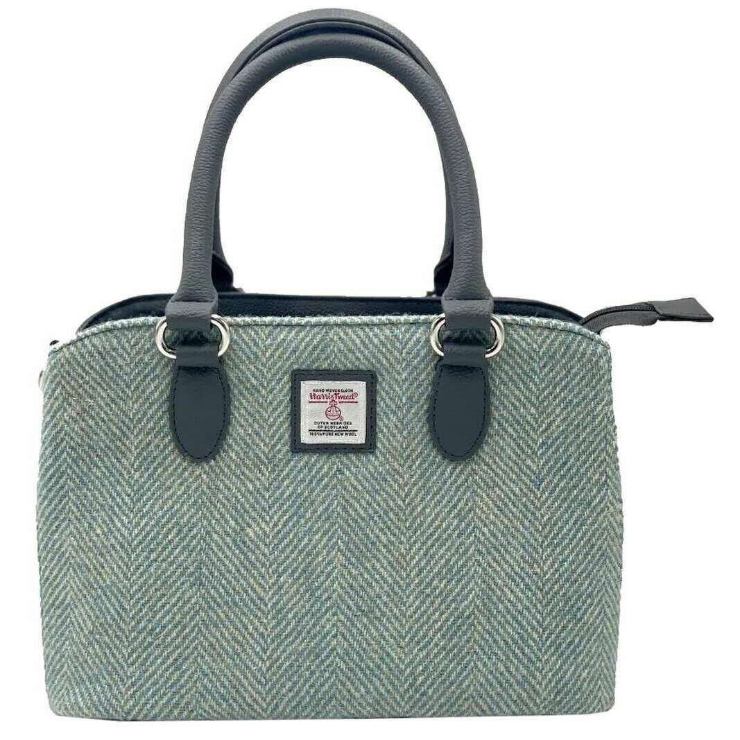Maccessori Harris Tweed Top Handle Bag - Turquoise Blue