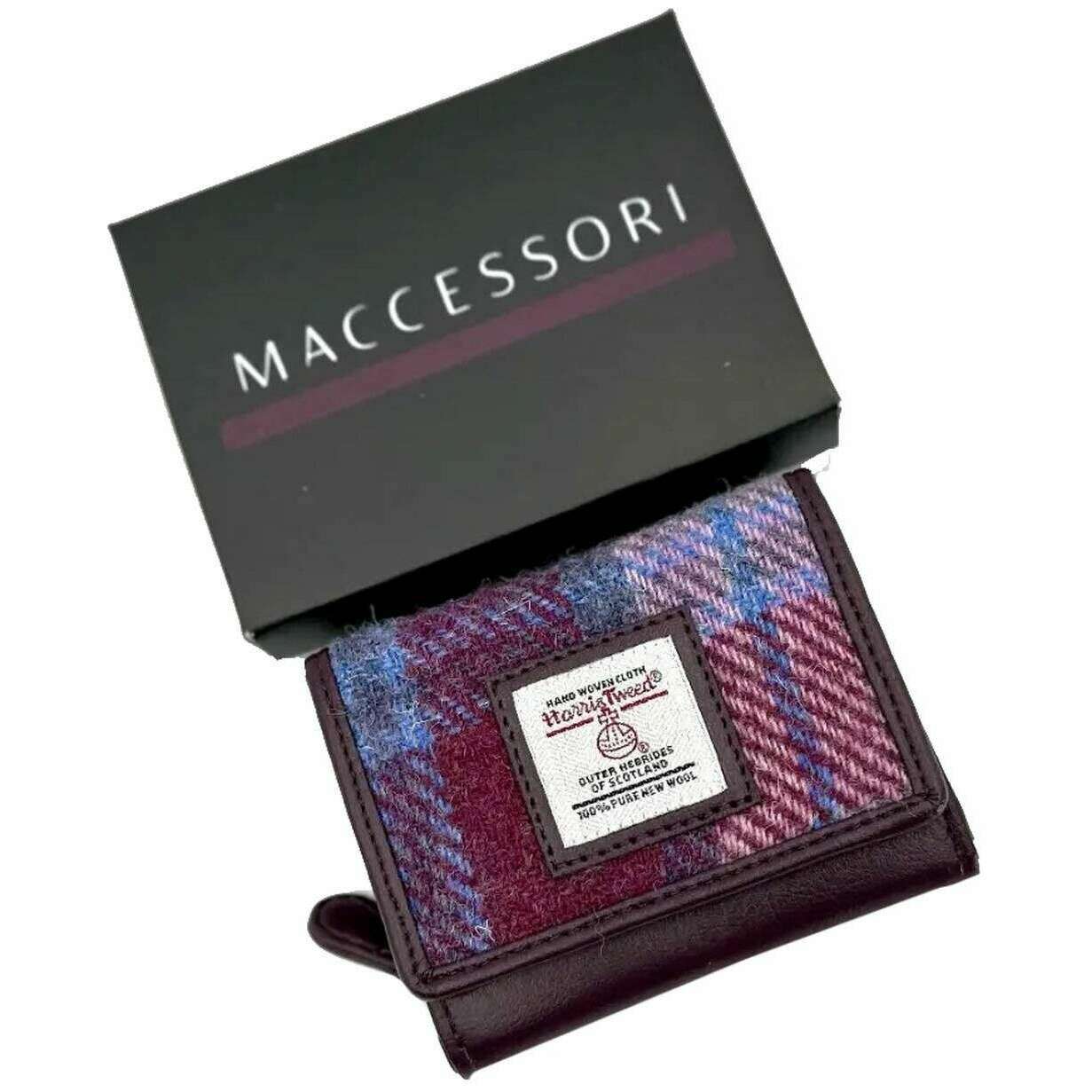 Maccessori Harris Tweed Trifold Purse - Pastel Pink - Image 5
