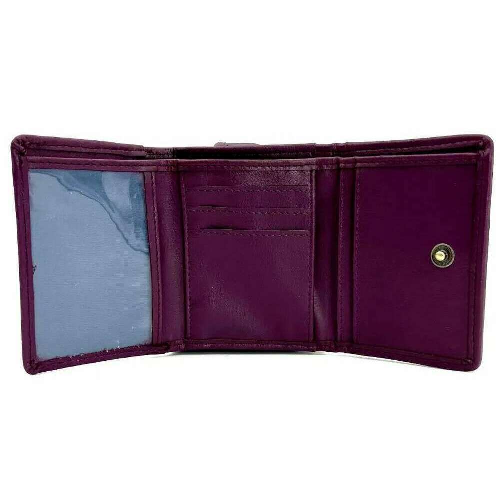 Maccessori Harris Tweed Trifold Purse - Purple/Green - Image 3