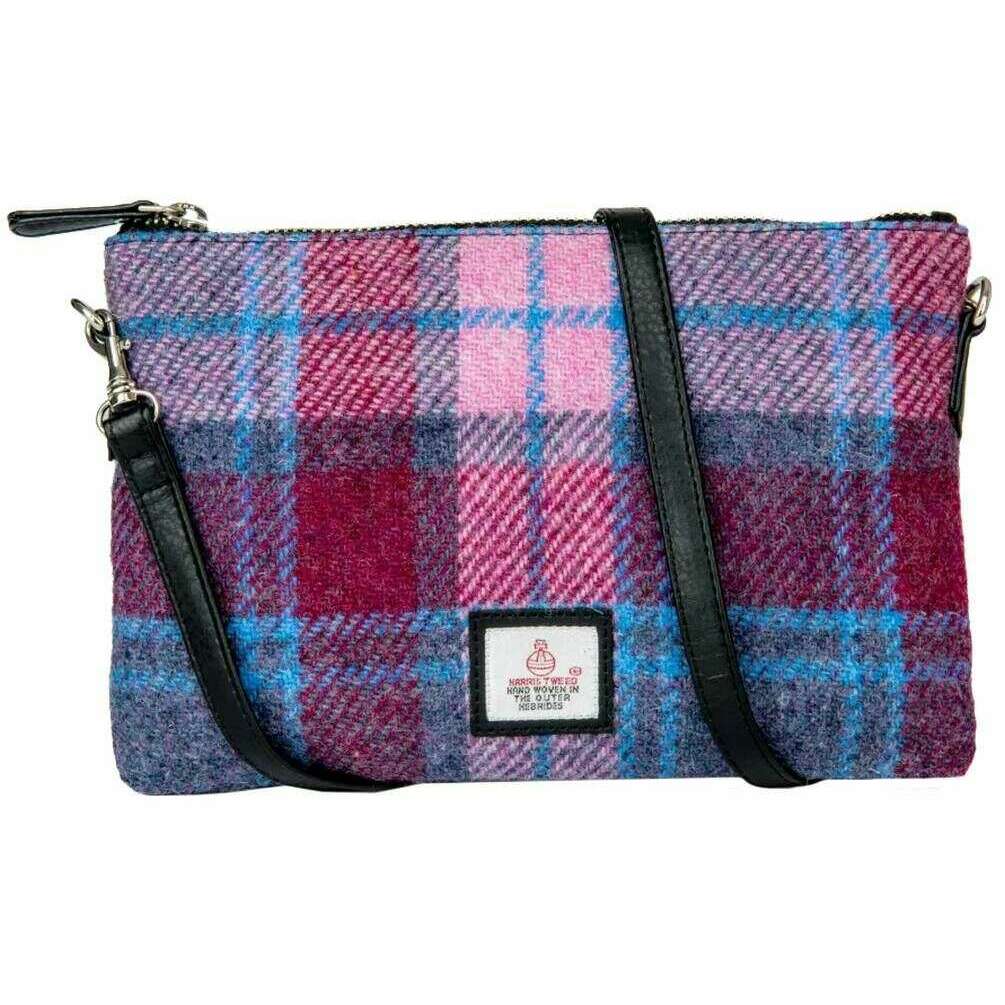 Maccessori Harris Tweed Zip Clutch Bag - Pastel Pink