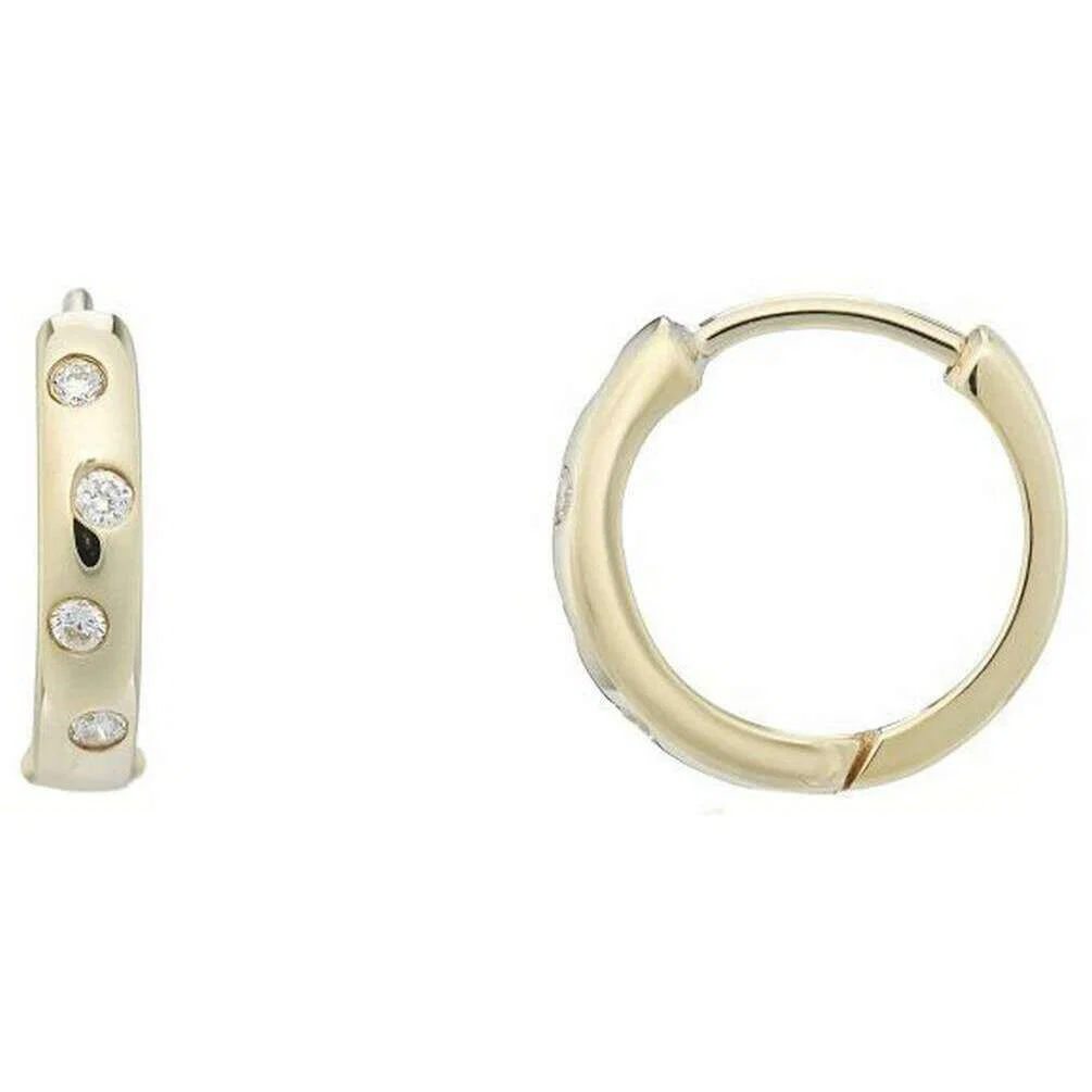 Mark Milton Diamond Hoop Earrings - Yellow Gold