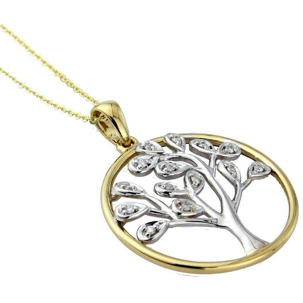 Mark Milton Diamond Tree of Life Pendant - Yellow/White Gold - Image 3