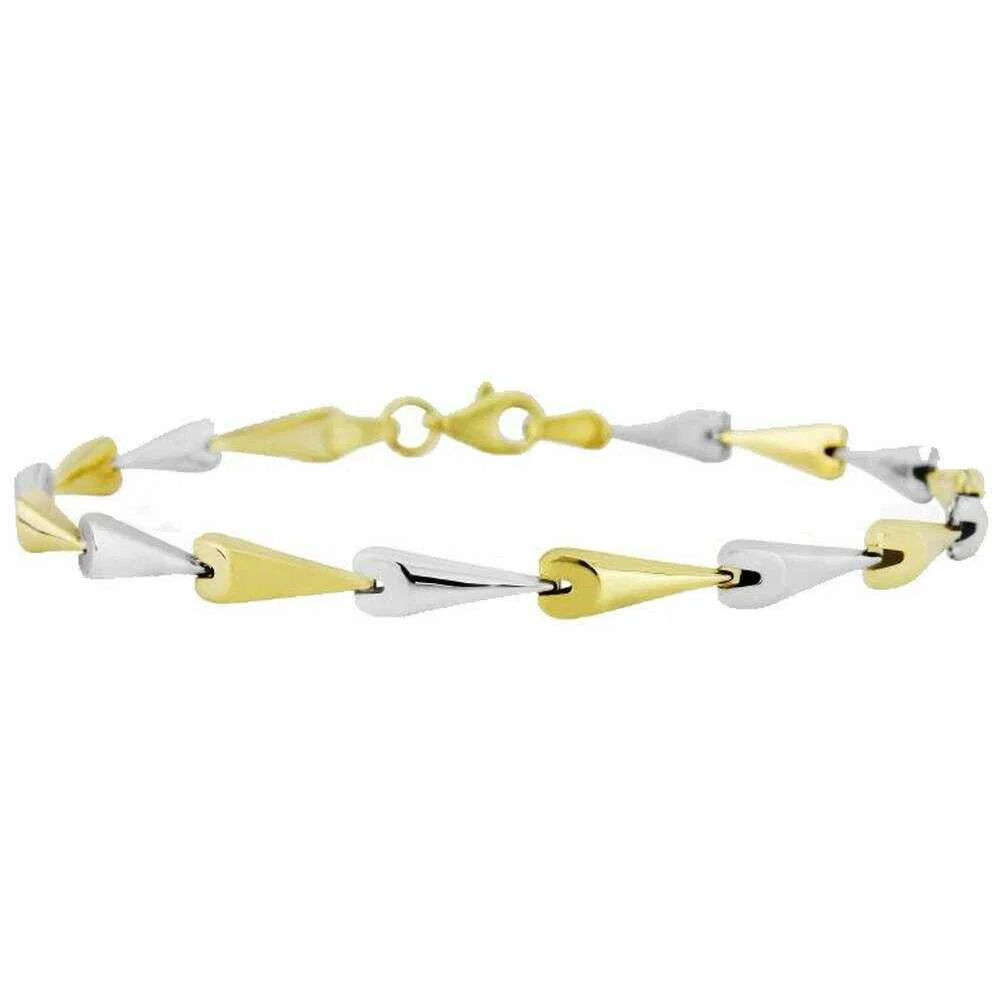 Mark Milton Fancy Link Bracelet - Yellow/White Gold