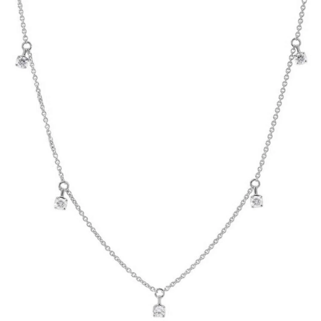 Mark Milton Five Drop Diamond Necklace - White Gold