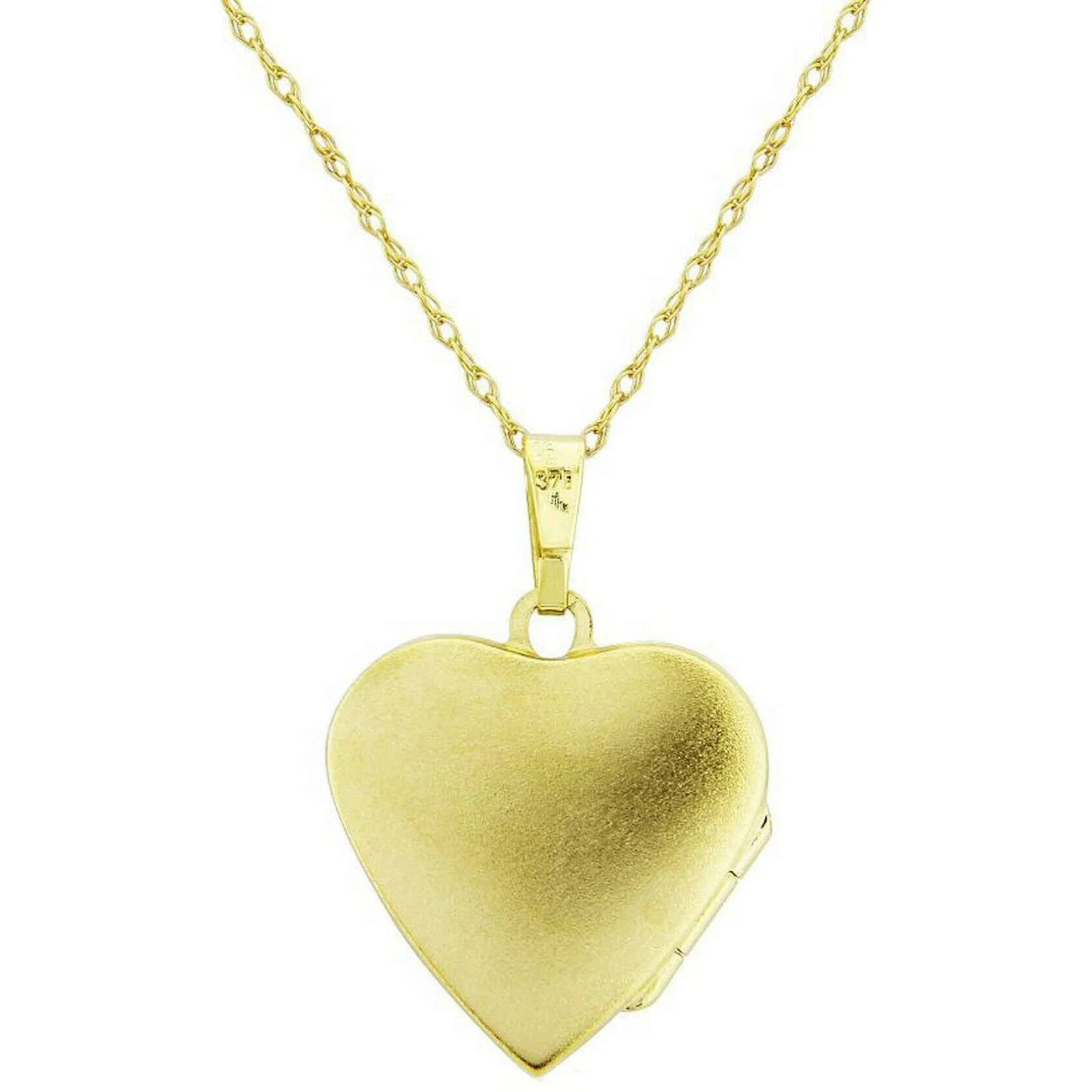 Mark Milton Heart Embossed Locket Necklace - Yellow Gold - Image 2