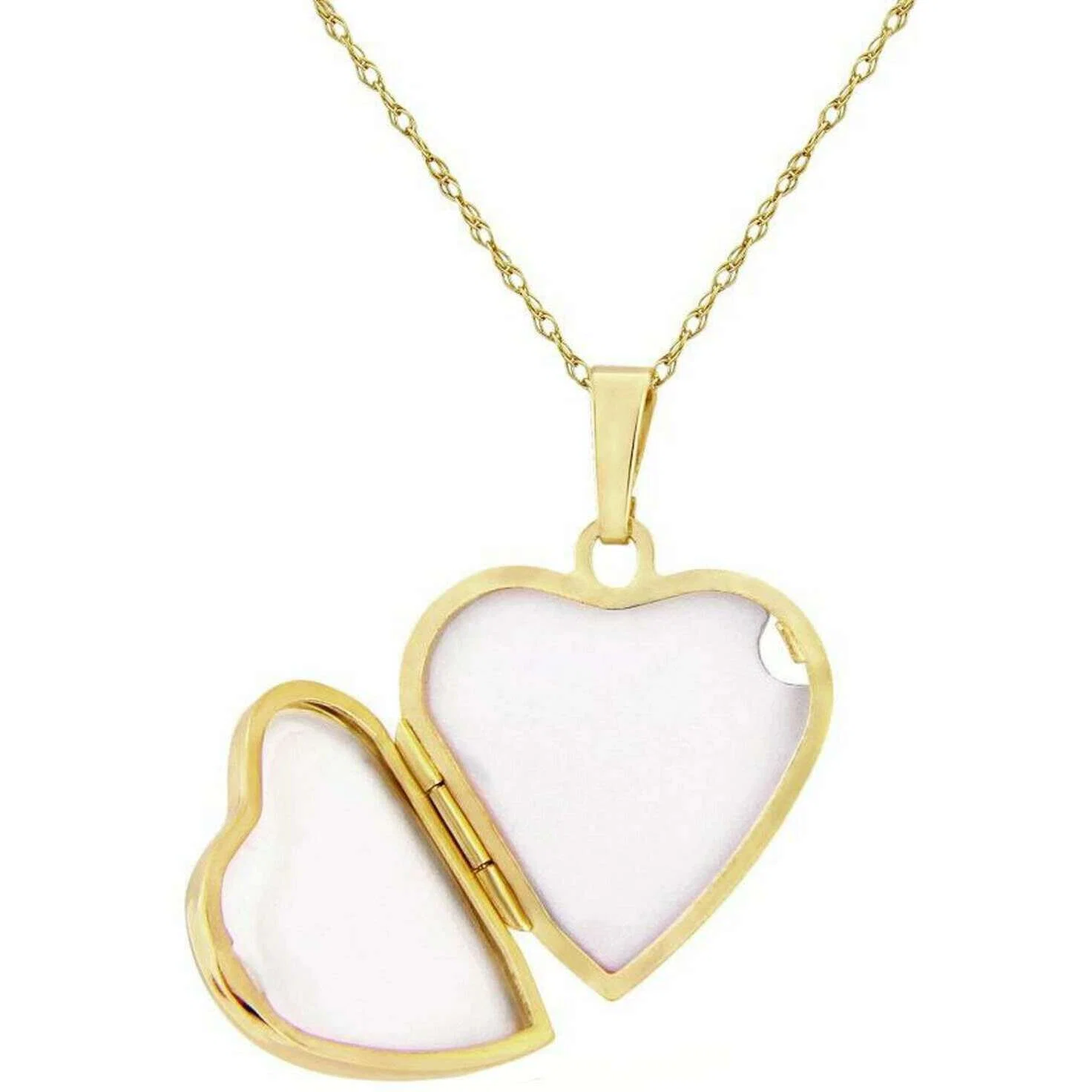 Mark Milton Heart Embossed Locket Necklace - Yellow Gold - Image 3