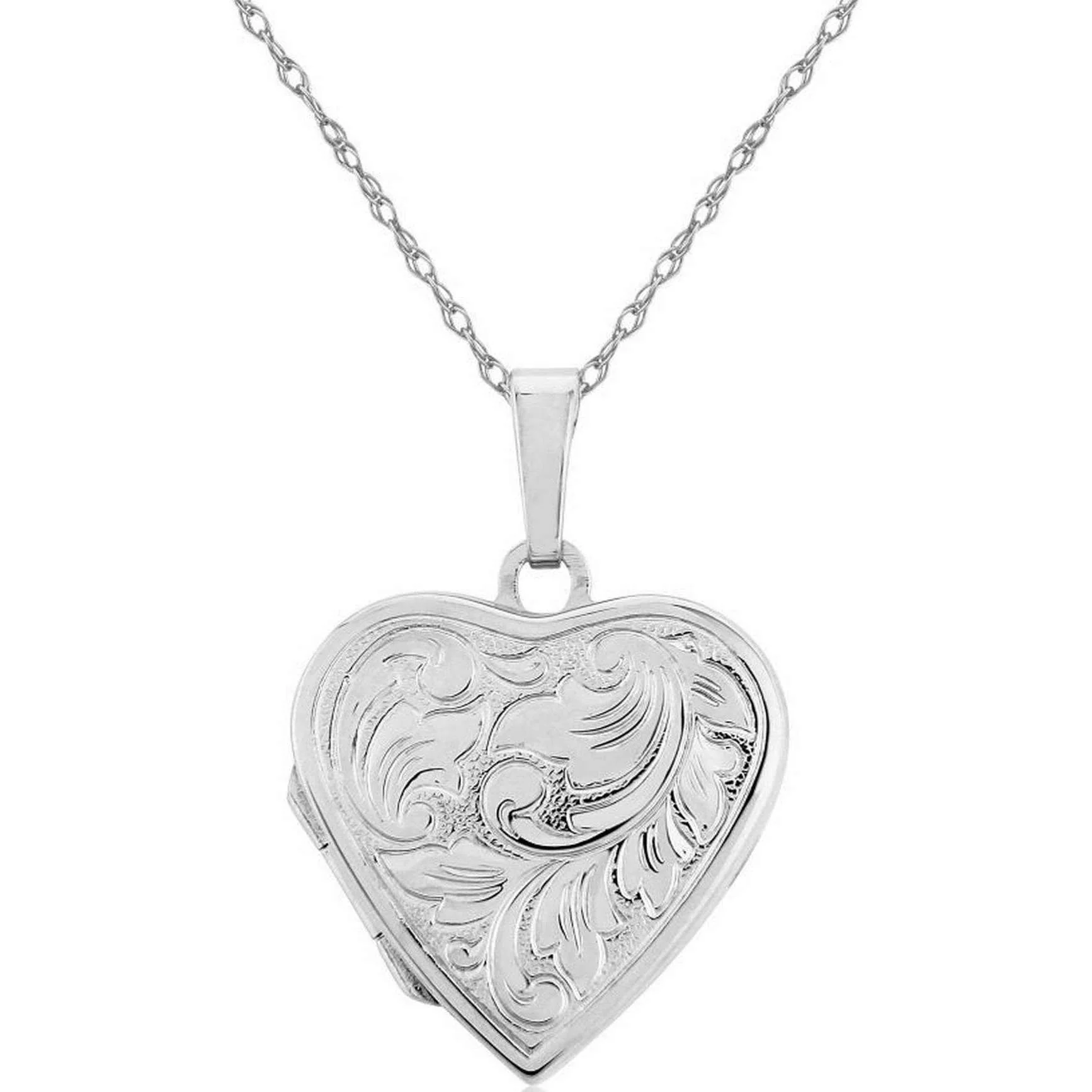 Mark Milton Heart Locket Necklace - Silver