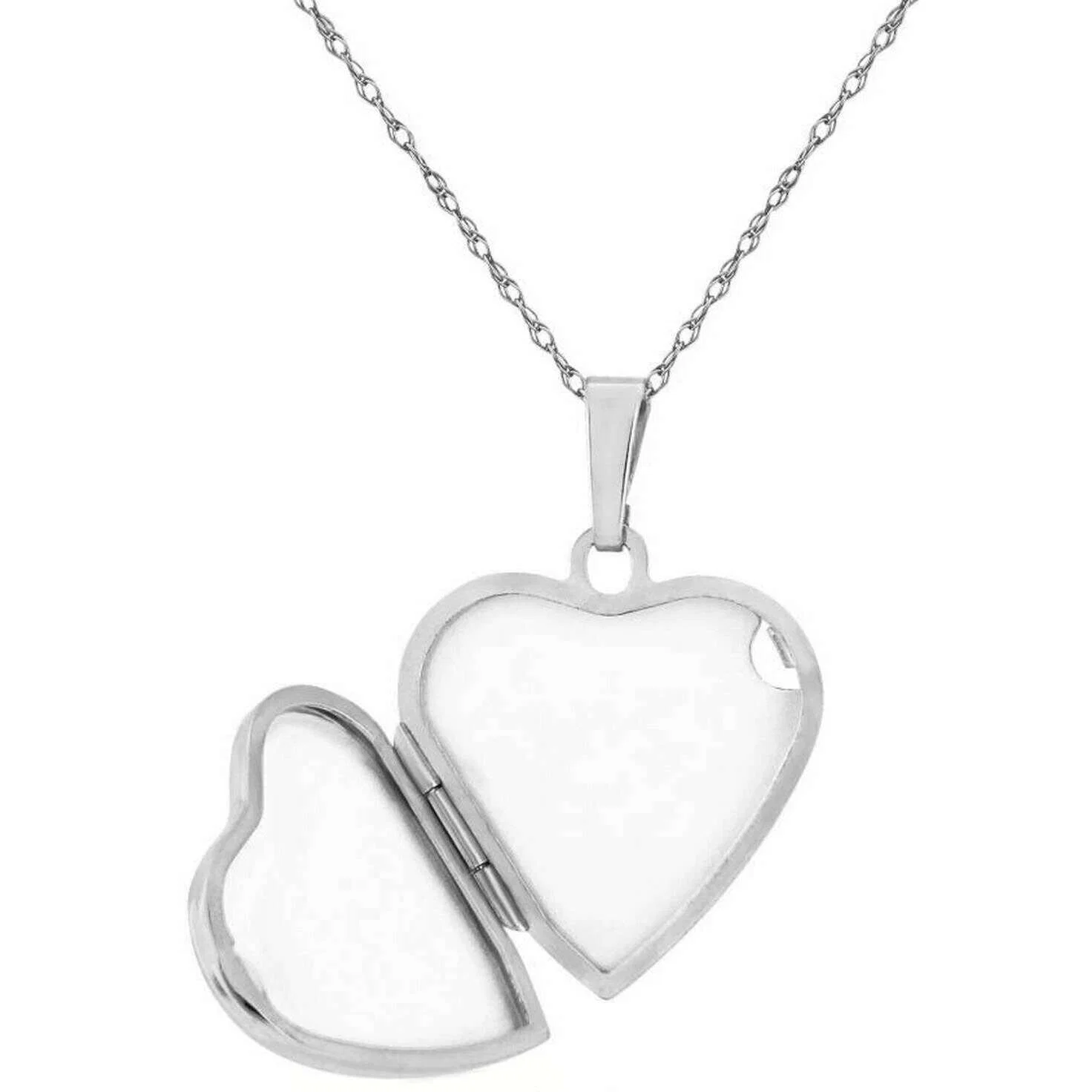 Mark Milton Heart Locket Necklace - Silver - Image 3