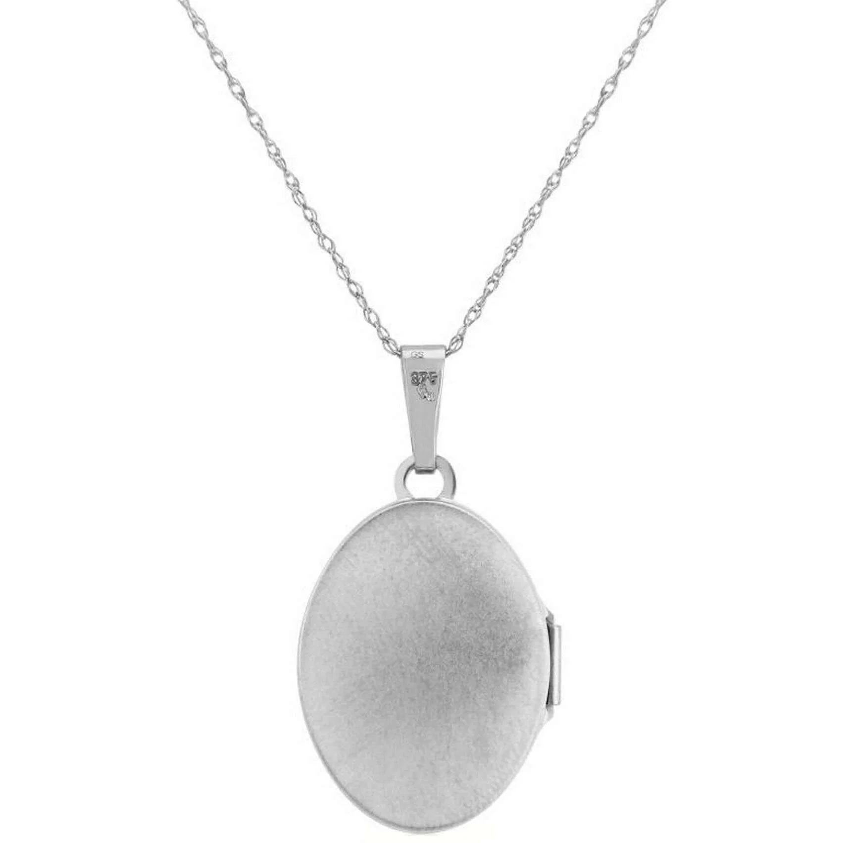 Mark Milton Oval Engraved Locket Necklace - Silver - Image 2
