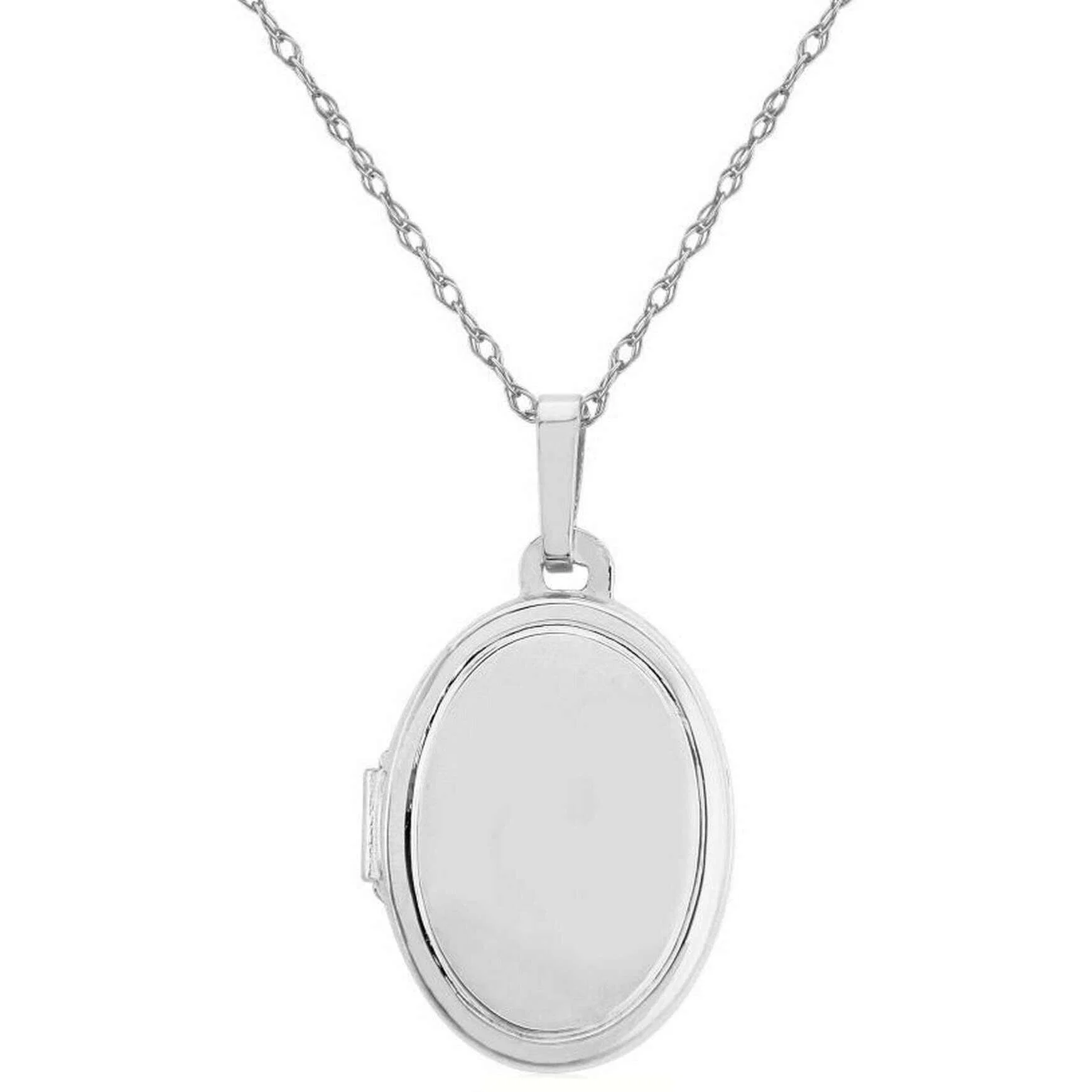 Mark Milton Oval Locket Necklace - Silver