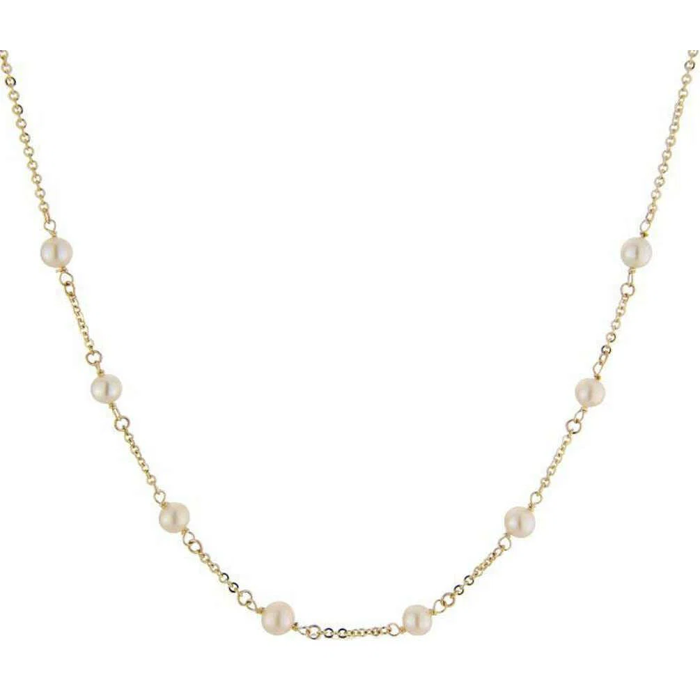 Mark Milton Pearl Necklace - Yellow Gold/White