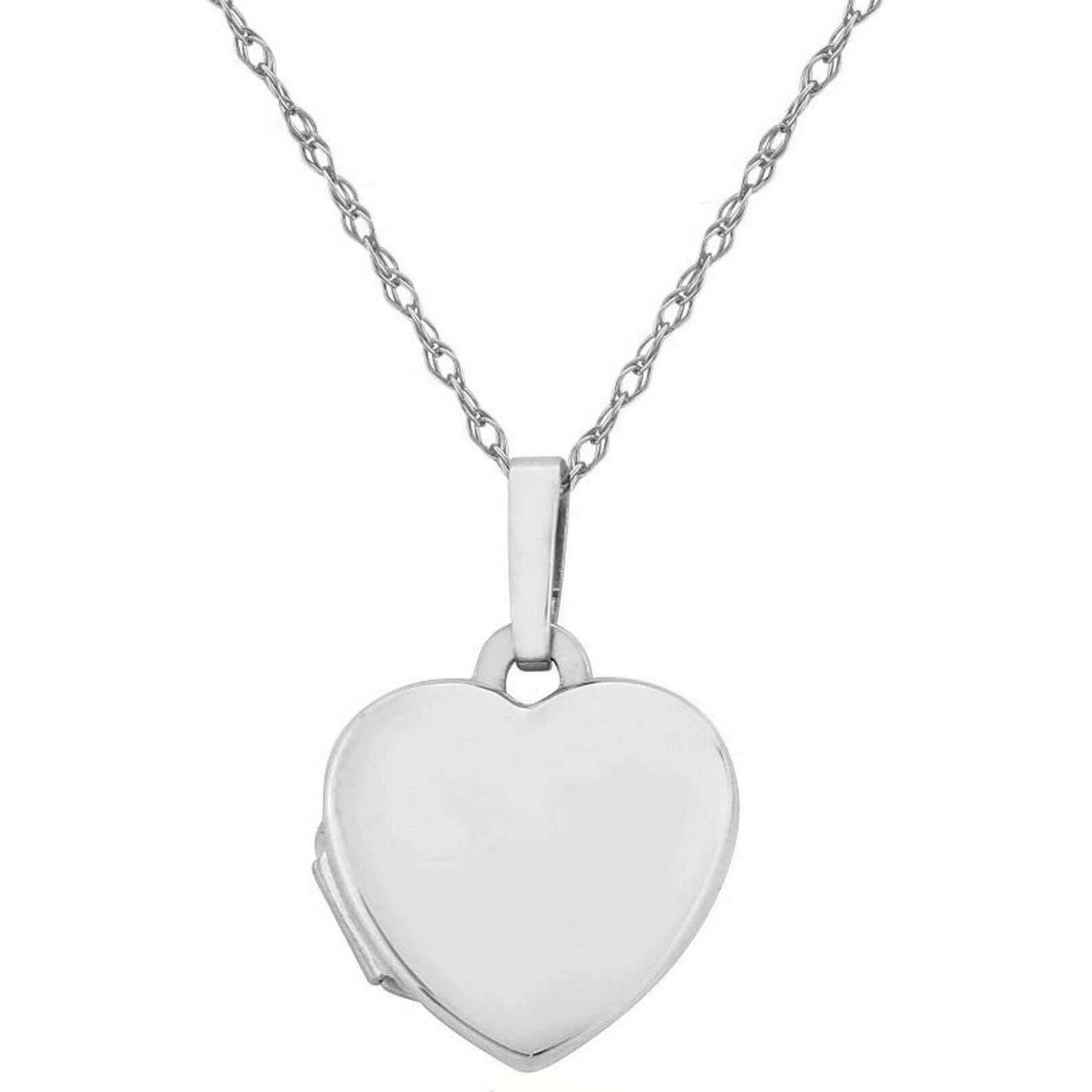 Mark Milton Pillow Heart Locket Necklace - Silver