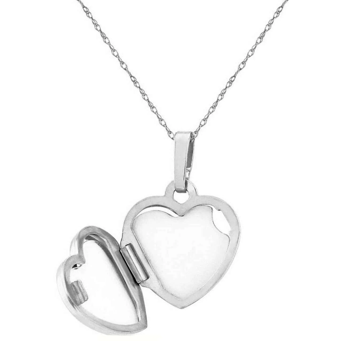 Mark Milton Pillow Heart Locket Necklace - Silver - Image 3