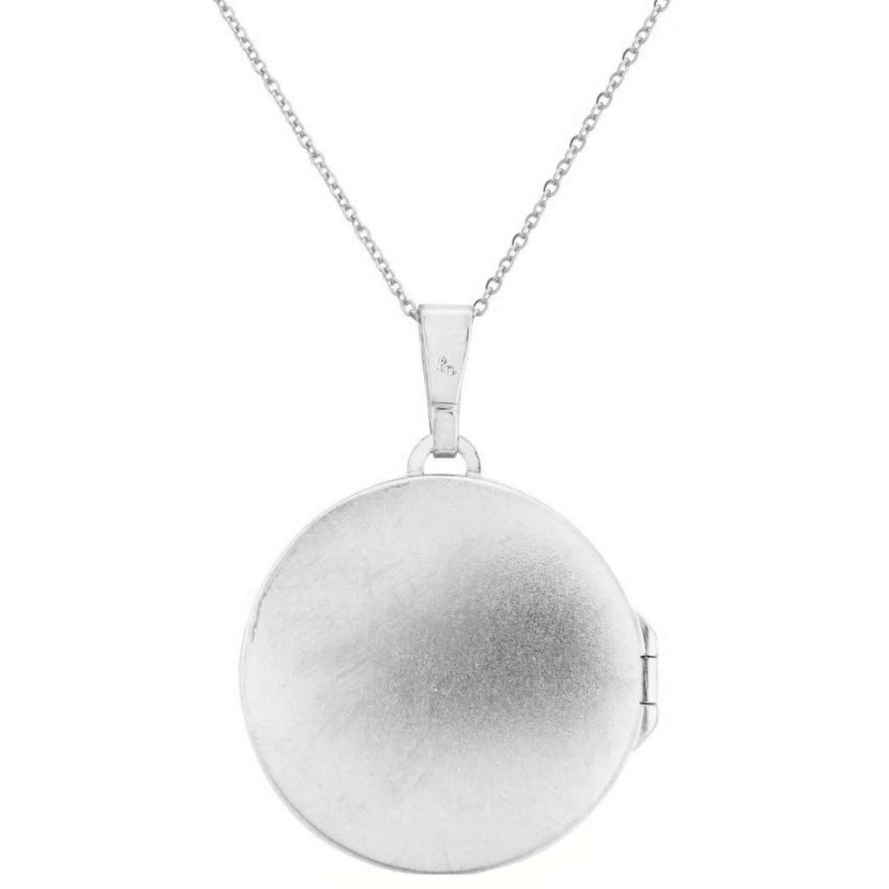 Mark Milton Round Embossed Locket Necklace - Silver - Image 2