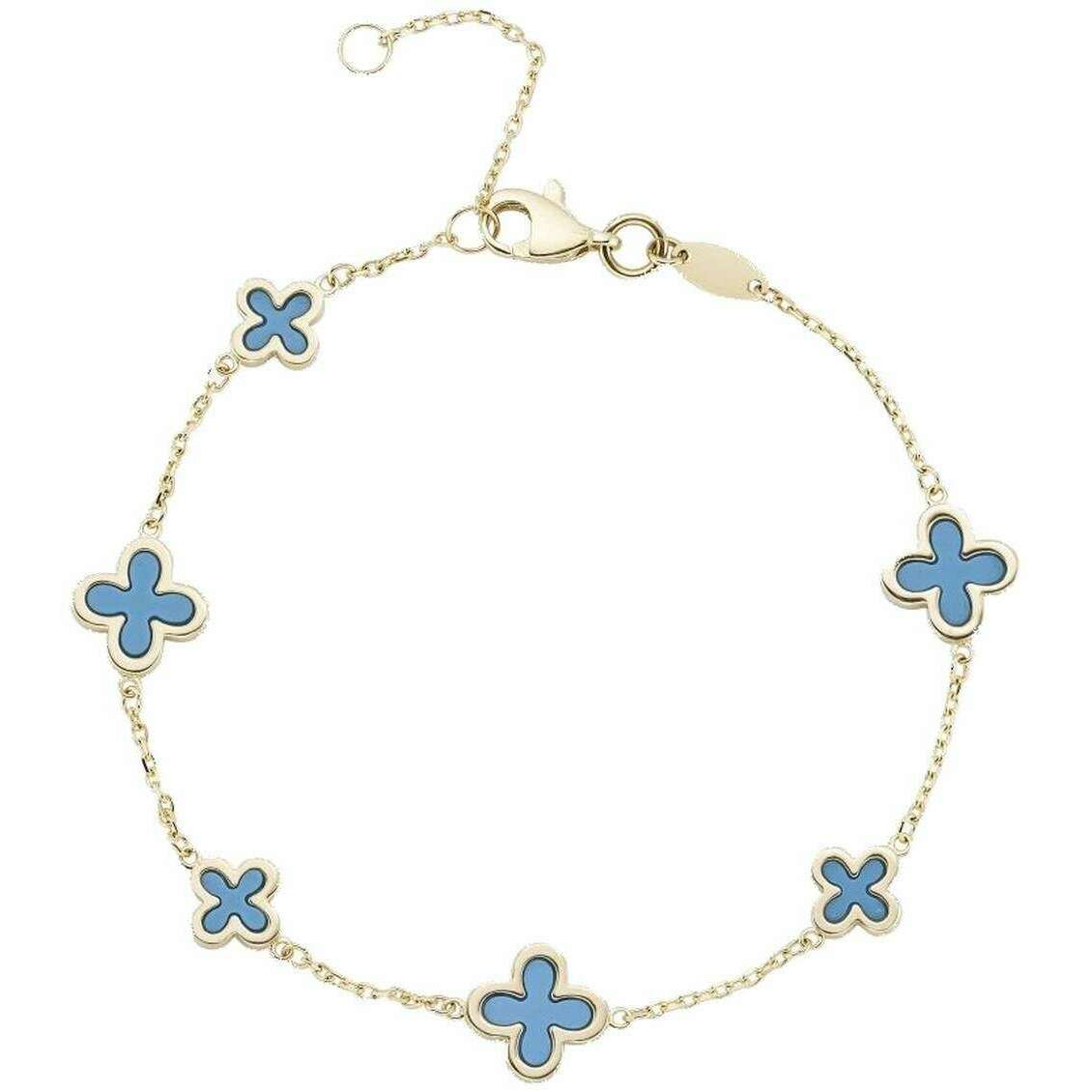 Mark Milton Six Flowers Bracelet - Yellow Gold/Blue