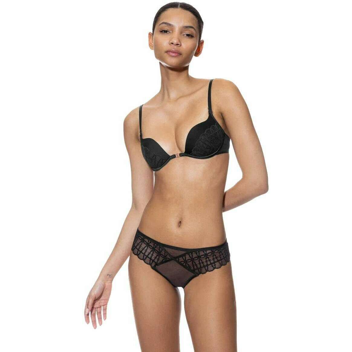 Mey Captivating Bi-Stretch Multiway Deep Plunge Bra - Black - Image 2