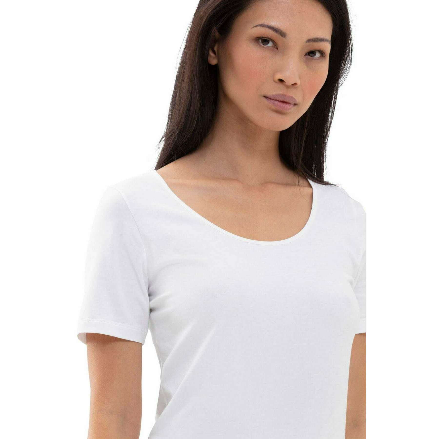 Mey Cotton Pure Half-Sleeved Top - White - Image 5