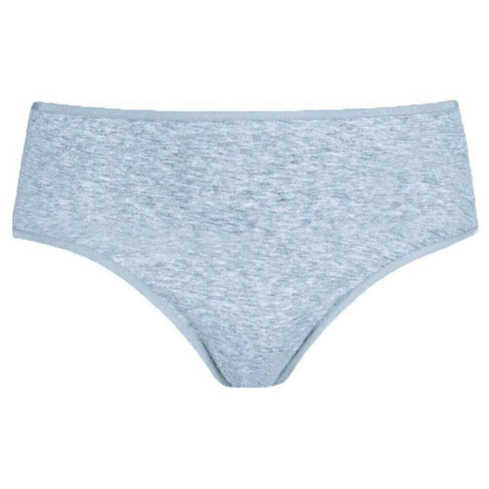 Mey Cotton Pure Hipster Briefs - Light Grey Melange