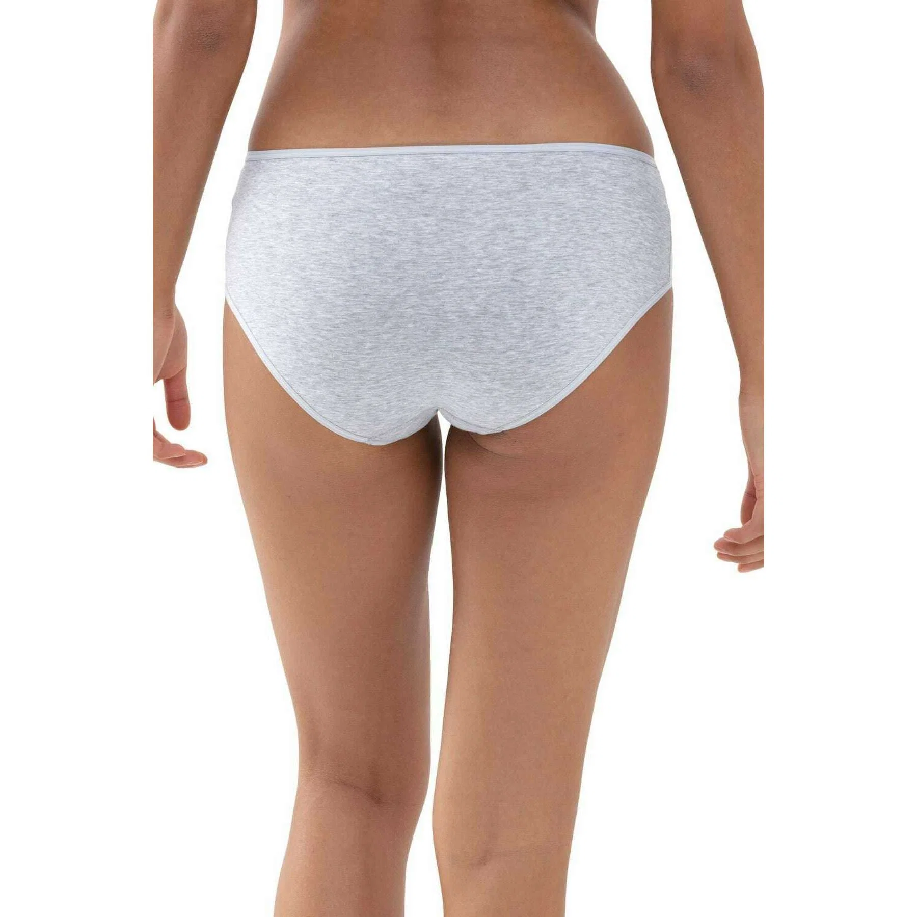 Mey Cotton Pure Hipster Briefs - Light Grey Melange - Image 3