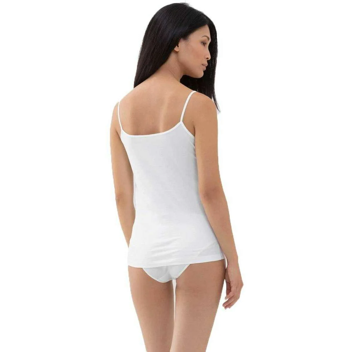 Mey Cotton Pure Spaghetti Vest Top - White - Image 3