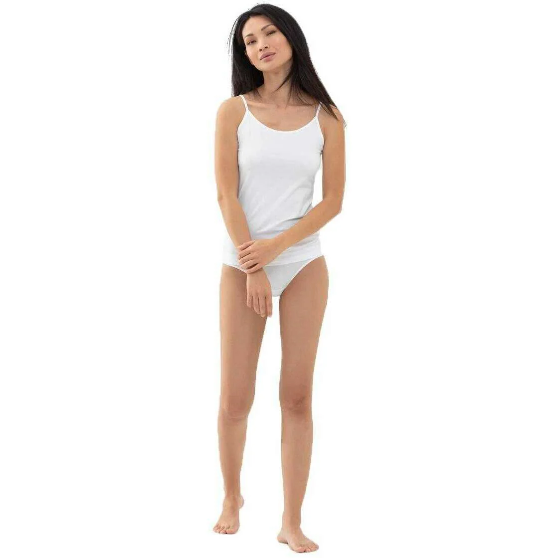 Mey Cotton Pure Spaghetti Vest Top - White - Image 6