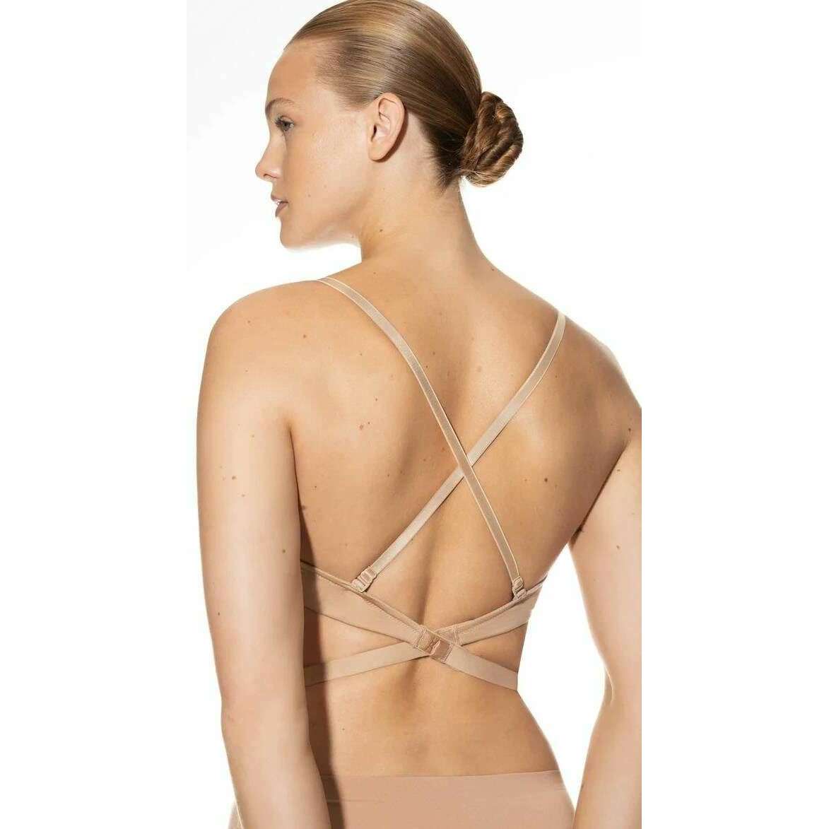Mey Joan Bi Stretch Deep Plunge Multiway Bra - Cream Tan - Image 4