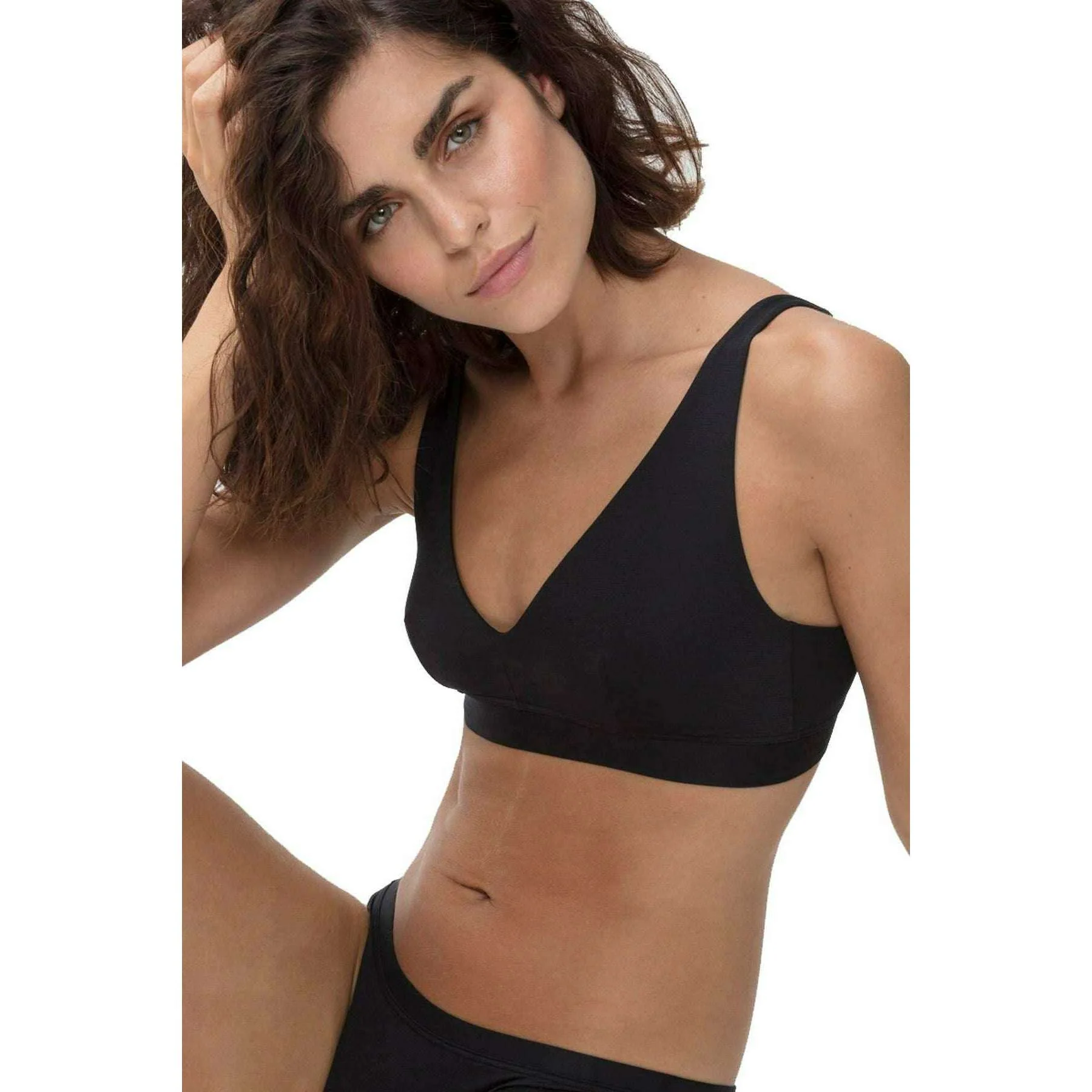 Mey Mood Triangle Bra - Black - Image 5